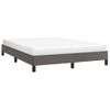 Cama Matrimonial | Cama Para Adultos | Estructura De Cama De Cuero Sintético Gris 140x190 Cm Cfw900809