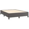 Cama Matrimonial | Cama Para Adultos | Estructura De Cama De Cuero Sintético Gris 140x190 Cm Cfw443892