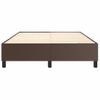 Cama Matrimonial | Cama Para Adultos | Estructura De Cama Box Spring Cuero Sintético Marrón 140x200 Cm Cfw384905