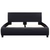 Cama Matrimonial | Cama Para Adultos | Estructura De Cama De Cuero Sintético Negro 140x200 Cm Cfw768434