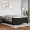 Cama Matrimonial | Cama Para Adultos | Estructura De Cama Box Spring Cuero Sintético Negro 140x200 Cm Cfw240081