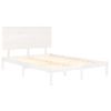 Cama Matrimonial | Cama Para Adultos | Estructura De Cama De Madera De Pino Maciza Blanca 140x190 Cm Cfw339410