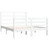 Cama Matrimonial | Cama Para Adultos | Estructura De Cama De Madera De Pino Maciza Blanca 140x190 Cm Cfw801752