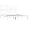 Cama Matrimonial | Cama Para Adultos | Estructura De Cama De Madera De Pino Maciza Blanca 140x200 Cm Cfw957067