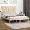 Cama Matrimonial | Cama Para Adultos | Estructura De Cama De Madera Maciza 120x200 Cm Cfw398753