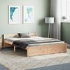 Cama Matrimonial | Cama Para Adultos | Estructura De Cama De Madera Maciza 140x190 Cm Cfw490857