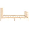 Cama Matrimonial | Cama Para Adultos | Estructura De Cama De Madera Maciza 140x200 Cm Cfw164893