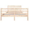 Cama Matrimonial | Cama Para Adultos | Estructura De Cama De Madera Maciza Tamaño King 150x200 Cm Cfw142320