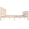 Cama Matrimonial | Cama Para Adultos | Estructura De Cama De Madera Maciza Tamaño King 150x200 Cm Cfw142320