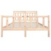 Cama Matrimonial | Cama Para Adultos | Estructura De Cama De Madera Maciza 160x200 Cm Cfw238558