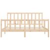 Cama Matrimonial | Cama Para Adultos | Estructura De Cama De Madera Maciza 200x200 Cm Cfw388461