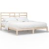 Cama Matrimonial | Cama Para Adultos | Estructura De Cama De Madera Maciza 200x200 Cm Cfw972510