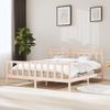 Cama Matrimonial | Cama Para Adultos | Estructura De Cama De Madera Maciza 200x200 Cm Cfw363949