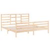 Cama Matrimonial | Cama Para Adultos | Estructura De Cama De Madera Maciza 200x200 Cm Cfw503683