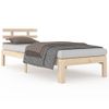 Cama Individual | Cama Para Adultos | Estructura De Cama De Madera Maciza 90x200 Cm Cfw659004