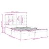 Cama Matrimonial | Cama Para Adultos | Estructura De Cama Matrimonial Madera Maciza Blanca 135x190 Cm Cfw865898