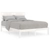 Cama Matrimonial | Cama Para Adultos | Estructura De Cama Doble Madera Maciza Blanca 135x190 Cm Cfw762663