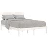 Cama Matrimonial | Cama Para Adultos | Estructura De Cama Doble Madera Maciza Blanca 135x190 Cm Cfw762663