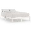 Cama Matrimonial | Cama Para Adultos | Estructura De Cama De Madera Maciza Blanca 135x190 Cm Cfw871284