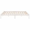 Cama Matrimonial | Cama Para Adultos | Estructura De Cama De Madera Maciza Blanca 135x190 Cm Cfw871284