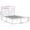 Cama Matrimonial | Cama Para Adultos | Estructura De Cama Doble Madera Maciza Blanca 135x190 Cm Cfw136840