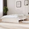 Cama Matrimonial | Cama Para Adultos | Estructura De Cama De Madera Maciza Blanca 140x190 Cm Cfw567195