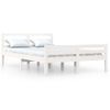 Cama Matrimonial | Cama Para Adultos | Estructura De Cama De Madera Maciza Blanca 140x190 Cm Cfw914979