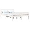 Cama Matrimonial | Cama Para Adultos | Estructura De Cama De Madera Maciza Blanca 140x190 Cm Cfw914979