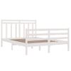 Cama Matrimonial | Cama Para Adultos | Estructura De Cama De Madera Maciza Blanca 140x200 Cm Cfw150199