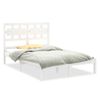 Cama Matrimonial | Cama Para Adultos | Estructura De Cama De Madera Maciza Blanca 140x200 Cm Cfw853950