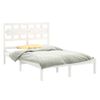 Cama Matrimonial | Cama Para Adultos | Estructura De Cama De Madera Maciza Blanca 140x200 Cm Cfw853950