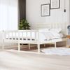 Cama Matrimonial | Cama Para Adultos | Estructura De Cama De Madera Maciza Blanca 160x200 Cm Cfw633997