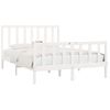 Cama Matrimonial | Cama Para Adultos | Estructura De Cama De Madera Maciza Blanca 160x200 Cm Cfw535196