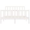 Cama Matrimonial | Cama Para Adultos | Estructura De Cama De Madera Maciza Blanca 160x200 Cm Cfw535196