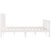 Cama Matrimonial | Cama Para Adultos | Estructura De Cama De Madera Maciza Blanca 160x200 Cm Cfw535196