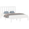 Cama Matrimonial | Cama Para Adultos | Estructura De Cama De Madera Maciza Blanca 160x200 Cm Cfw393845