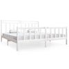 Cama Matrimonial | Cama Para Adultos | Estructura De Cama De Madera Maciza Blanca 200x200 Cm Cfw896827