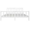 Cama Matrimonial | Cama Para Adultos | Estructura De Cama De Madera Maciza Blanca 200x200 Cm Cfw896827