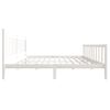 Cama Matrimonial | Cama Para Adultos | Estructura De Cama De Madera Maciza Blanca 200x200 Cm Cfw896827