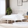 Cama Matrimonial | Cama Para Adultos | Estructura De Cama Madera Maciza Blanca King Size 150x200 Cm Cfw505092