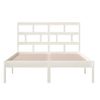 Cama Matrimonial | Cama Para Adultos | Estructura De Cama Madera Maciza Blanca King Size 150x200 Cm Cfw505092