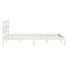 Cama Matrimonial | Cama Para Adultos | Estructura De Cama Madera Maciza Blanca King Size 150x200 Cm Cfw505092