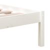 Cama Matrimonial | Cama Para Adultos | Estructura De Cama Madera Maciza Blanca King Size 150x200 Cm Cfw505092