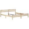 Cama Matrimonial | Cama Para Adultos | Estructura De Cama De Madera Maciza De Mango 200 Cm Cfw152224