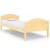 Cama Individual | Cama Para Adultos | Estructura De Cama De Madera Maciza De Pino 100x200 Cm Cfw924335