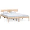 Cama Matrimonial | Cama Para Adultos | Estructura De Cama De Madera Maciza De Pino 140x190 Cm Cfw483993