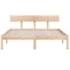 Cama Matrimonial | Cama Para Adultos | Estructura De Cama De Madera Maciza De Pino 140x190 Cm Cfw483993