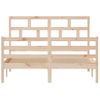 Cama Matrimonial | Cama Para Adultos | Estructura De Cama De Madera Maciza De Pino 140x200 Cm Cfw436214