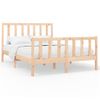 Cama Matrimonial | Cama Para Adultos | Estructura De Cama De Madera Maciza De Pino 140x200 Cm Cfw940600