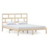 Cama Matrimonial | Cama Para Adultos | Estructura De Cama De Madera Maciza De Pino 160x200 Cm Cfw764149